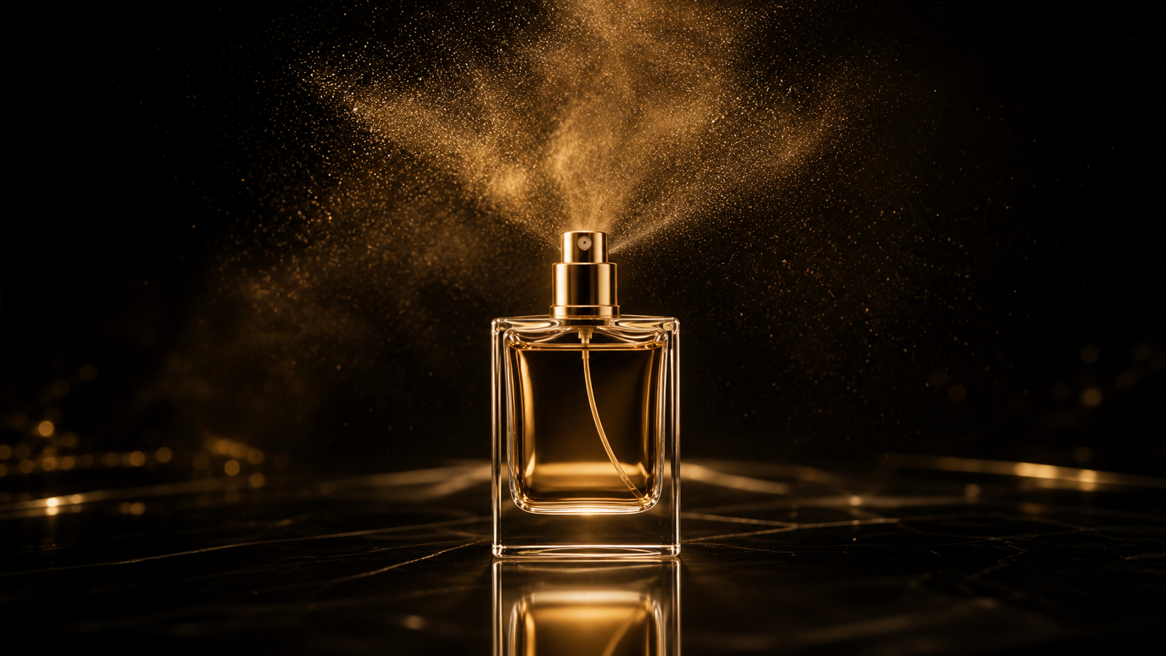 Gold perfume flowers cinematic preview